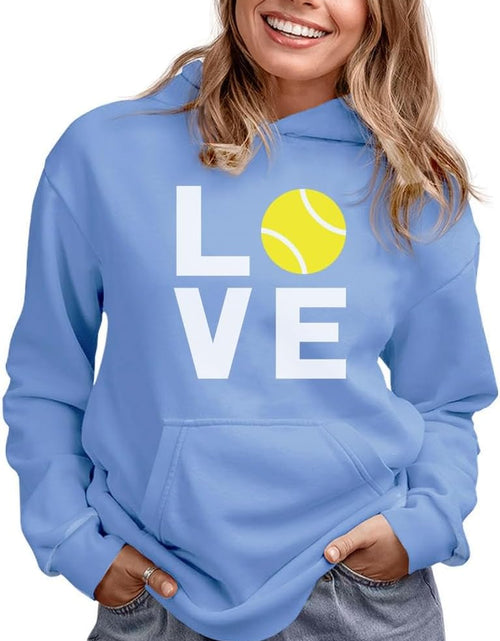 Load image into Gallery viewer, Love Tennis Sweatshirt Gift for Tennis Fan Tennis Player Cool Women Hoodie
