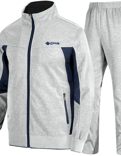 Load image into Gallery viewer, Men'S Tracksuit Athletic Sports Casual Full Zip Sweatsuit
