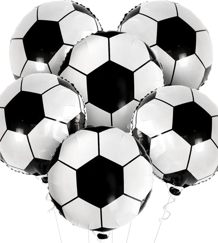 6 Pieces, 18 Inch Soccer Balloons - Soccer Party Decorations | Soccer Birthday Party Supplies | Soccer Birthday Balloons for Soccer Party Decorations | Soccer Ball Balloons for Gender Reveal Decor