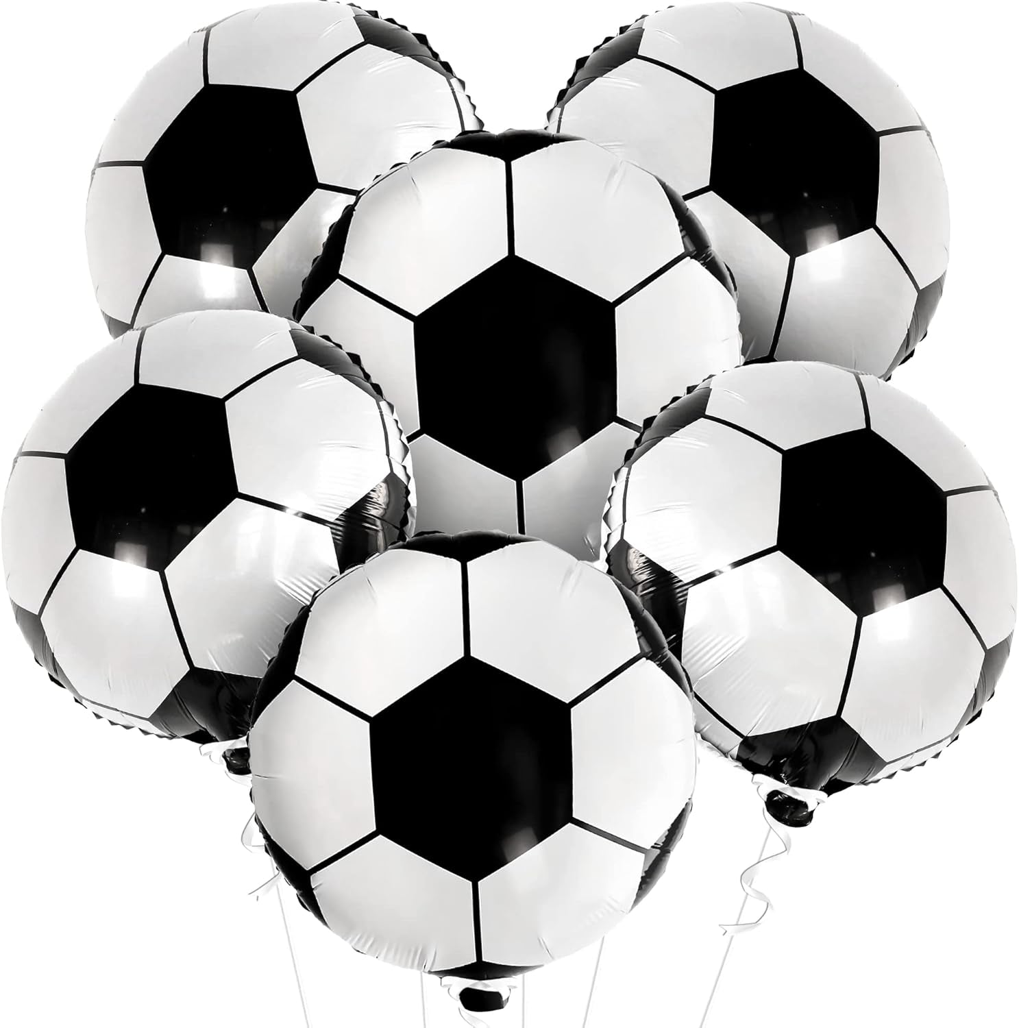 6 Pieces, 18 Inch Soccer Balloons - Soccer Party Decorations | Soccer Birthday Party Supplies | Soccer Birthday Balloons for Soccer Party Decorations | Soccer Ball Balloons for Gender Reveal Decor
