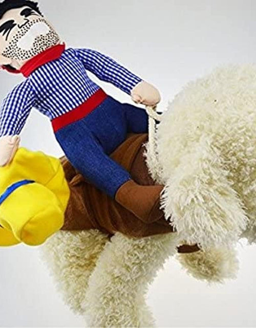 Load image into Gallery viewer, Halloween Cowboy Dog Cat Costume Clothes Novelty Funny Pets Party Cosplay Apparel Dog Riders Clothing
