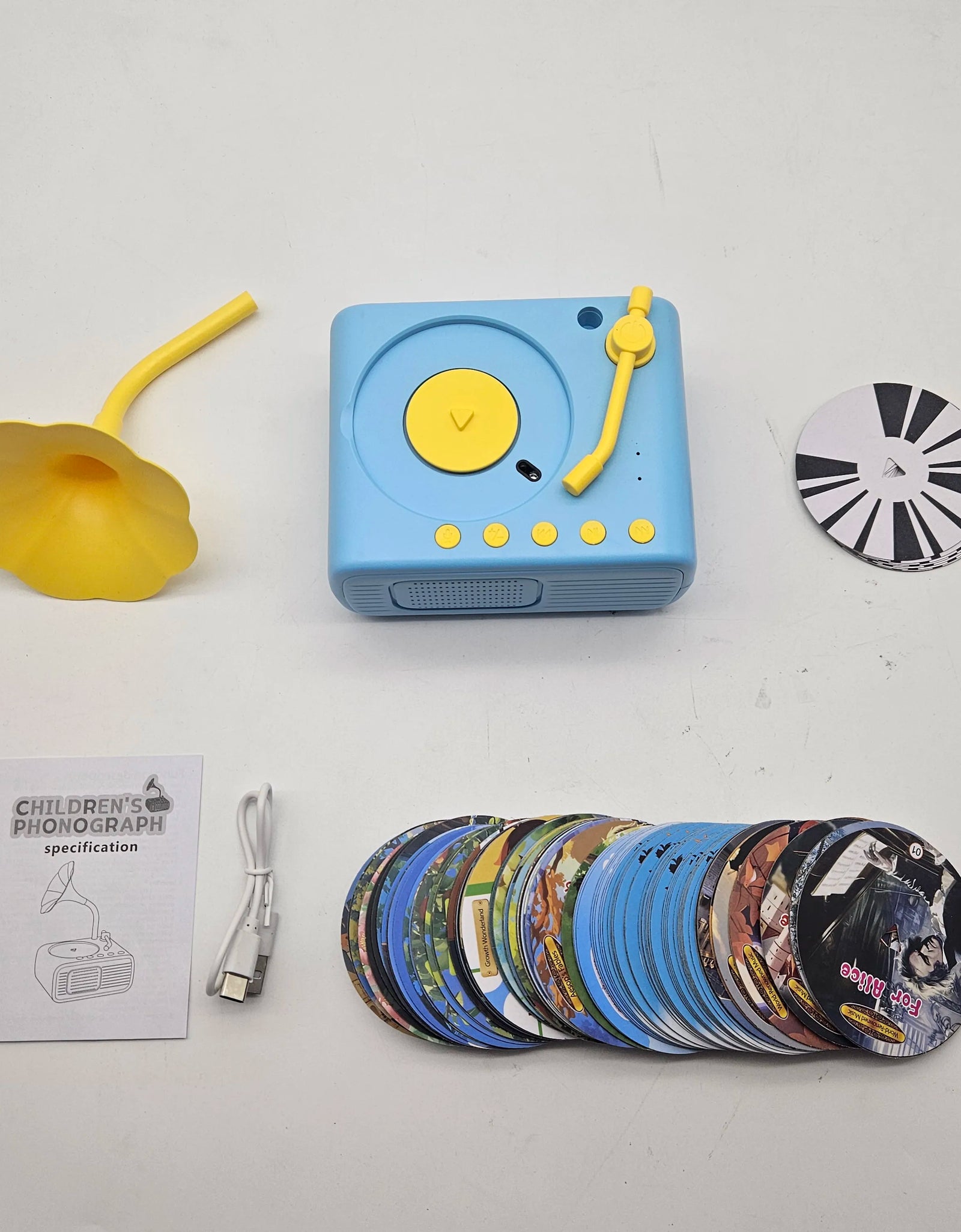 StoryTunes Junior – Children’s Phonograph Music & Story Player with 96 Learning Cards