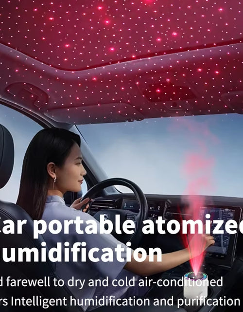 Load image into Gallery viewer, MistGlow 280ML Air Humidifier – Desktop Humidifier with Projector, Adjustable Light &amp; Auto Off for Home &amp; Office
