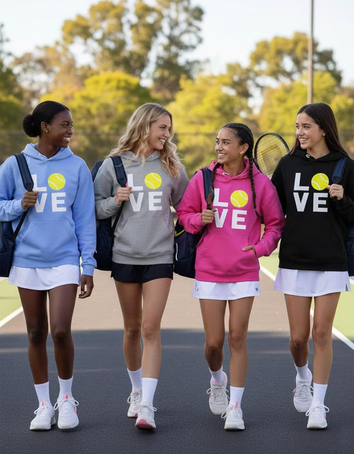 Load image into Gallery viewer, Love Tennis Sweatshirt Gift for Tennis Fan Tennis Player Cool Women Hoodie
