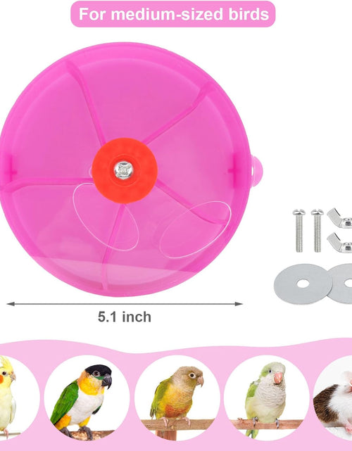 Load image into Gallery viewer, Bird Creative Foraging System Wheel Seed Food Ball Rotate Training Toy for Small and Medium Parrots Parakeet Cockatiel Conure
