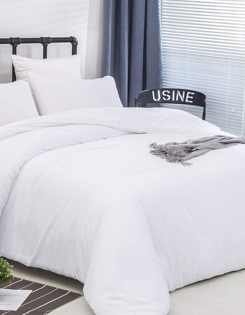 Load image into Gallery viewer, White Bedding Comforter Sets Queen White Plain Bed Comforter Set Solid White Bedding Comforter Queen Boys Girls Women Men Bed Comforter Cotton Comforter 3Pcs Comforter Sets Queen
