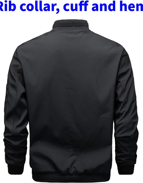 Load image into Gallery viewer, Men'S Lightweight Bomber Jacket Windbreaker Slim Fit Active Coat Outerwear
