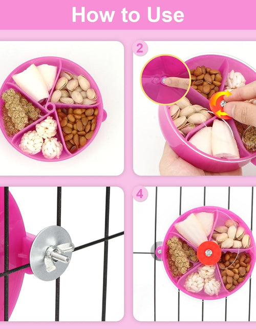 Load image into Gallery viewer, Bird Creative Foraging System Wheel Seed Food Ball Rotate Training Toy for Small and Medium Parrots Parakeet Cockatiel Conure
